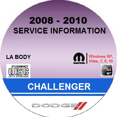 2008-2010 Dodge Challenger SE, R/T, SRT8 Service Workshop Repair Shop Manual CD-ROM